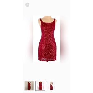 Backstage for Free People red sequin mini dress, nwot, xs